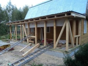 Пристройка к деревянному дому ДОМАКС